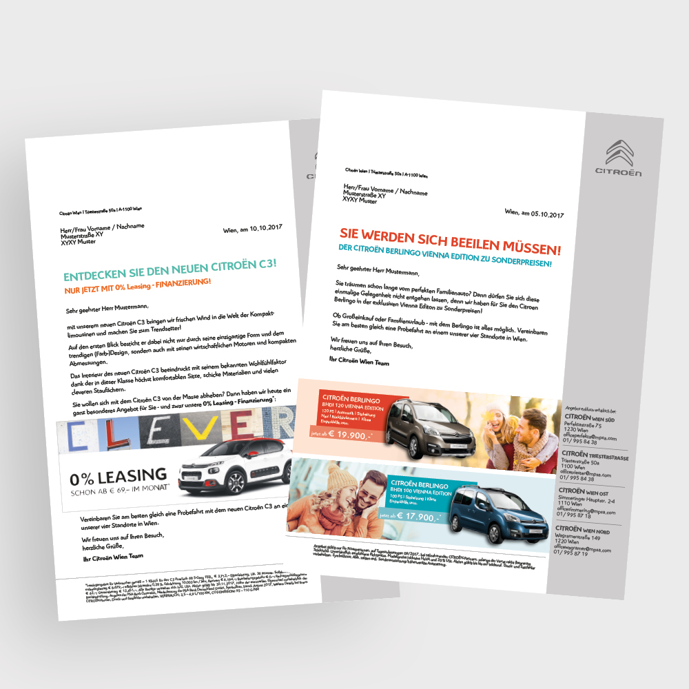 Mailing Citroen – PSA Austria, Wien