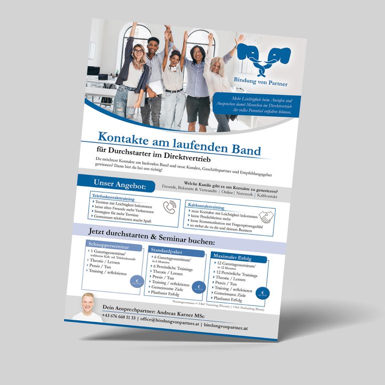 Flyer - Bindung von Partner, Wiener Neustadt