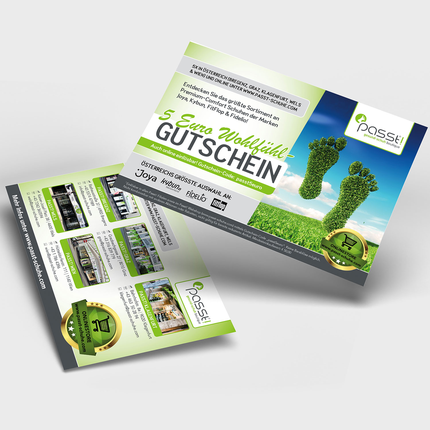 Gutscheine – Passt Schuhe, Klagenfurt