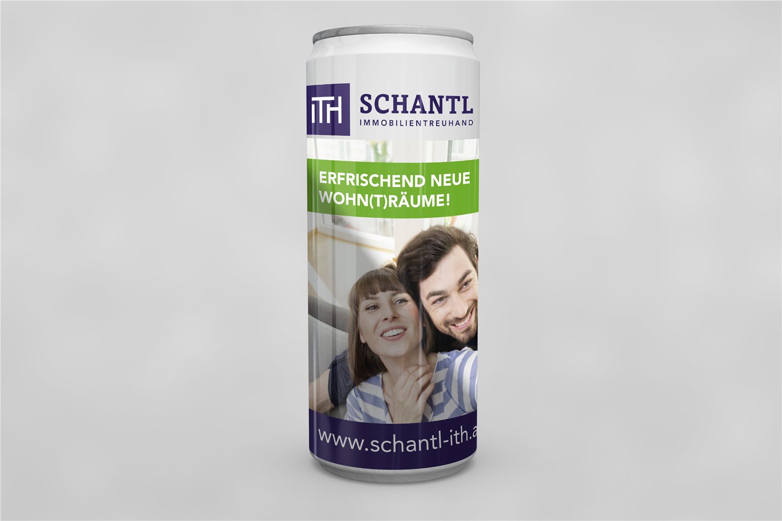 Bedruckte Getränkedose als Werbemittel, gestaltet von Jenny Horvath
